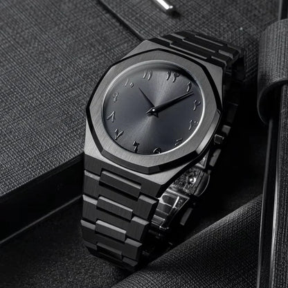 Arabic Aura Black Watch for Men