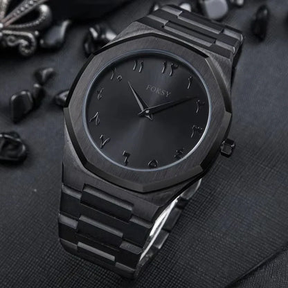 Arabic Aura Black Watch for Men