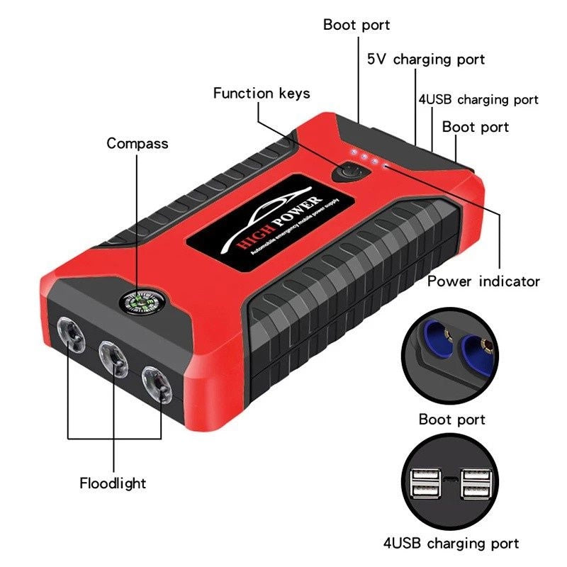 Car Battery Booster Jump Starter Power Pack