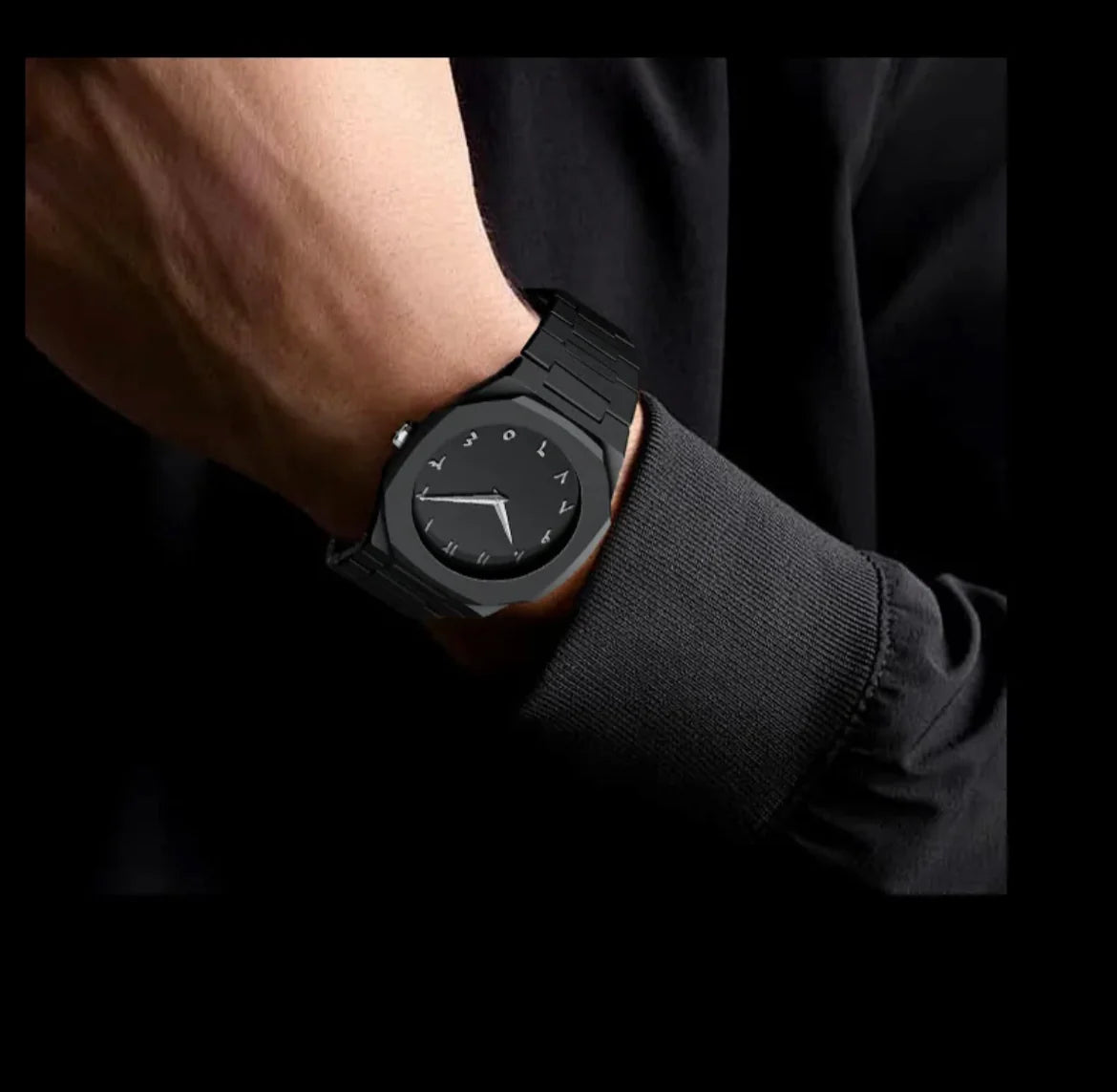 Arabic Aura Black Watch for Men