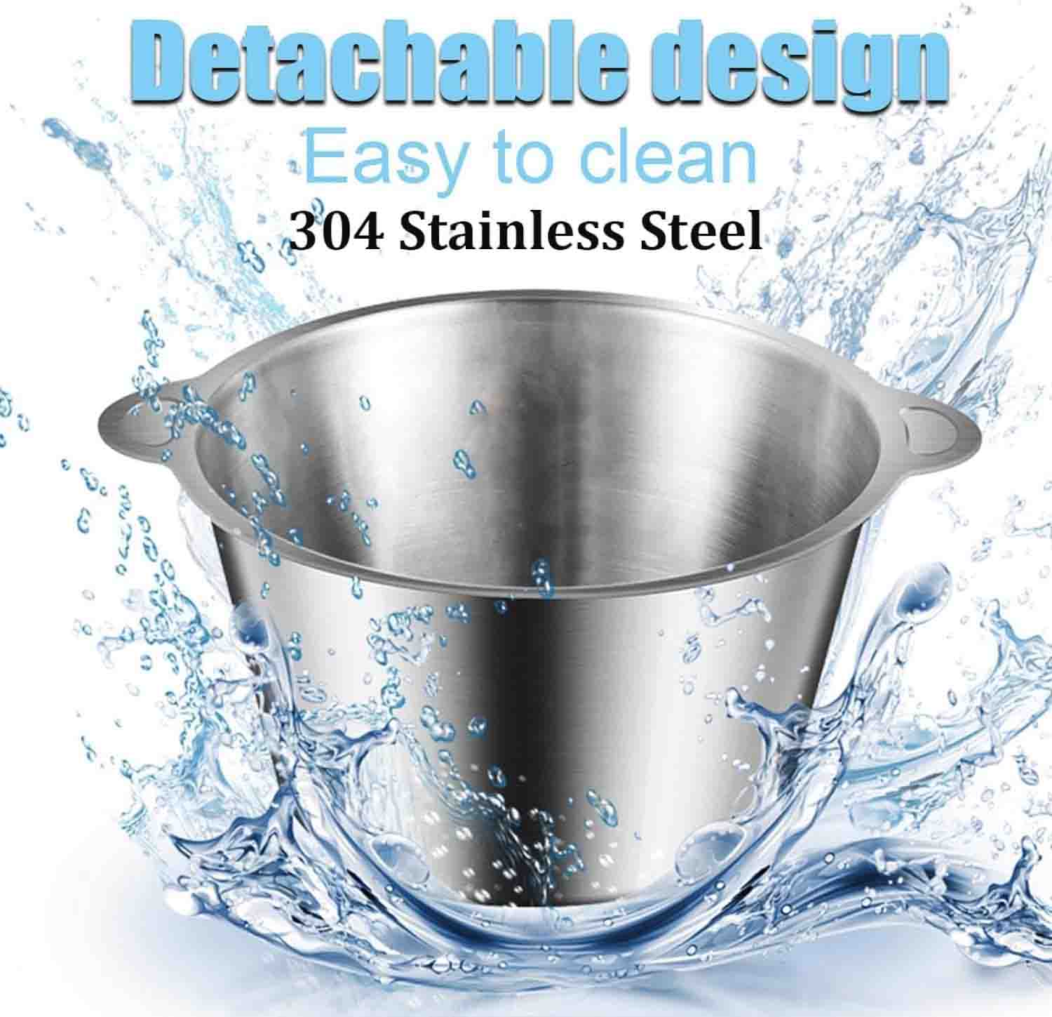 Electric Meat Chopper and Food Processor, 3L Stainless Steel Bowl, Powerful Motor, 2 Speed Levels, Safety Function, Multi-Use Blender for Meat, Vegetables, Fruits, and Nuts with 4 Sharp Blades 220V Silver